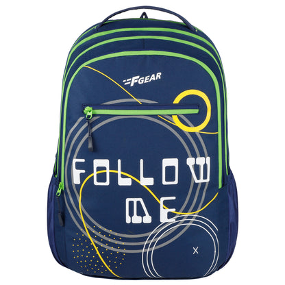 Follow Me 35L Navy Blue Green Backpack