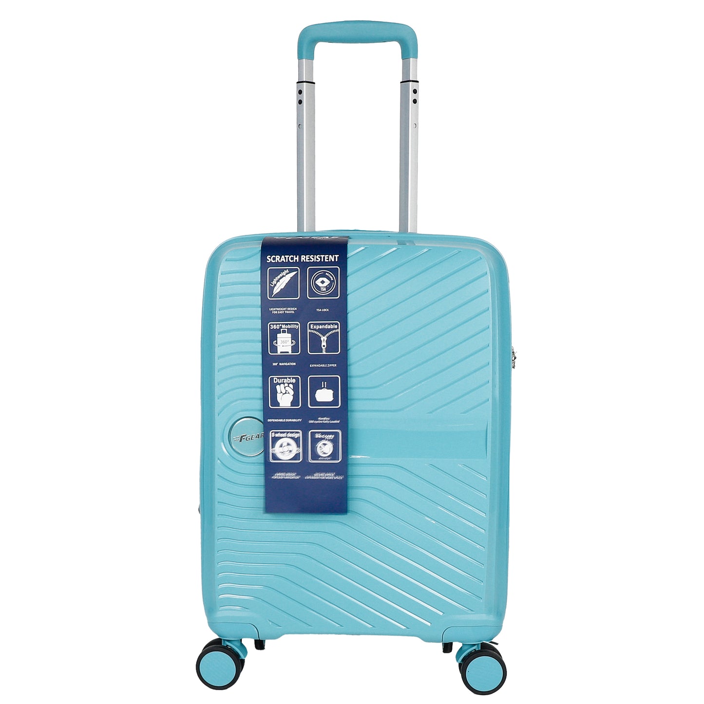 STV PP02 20" Turtle Blue Expandable Cabin (Small) Suitcase