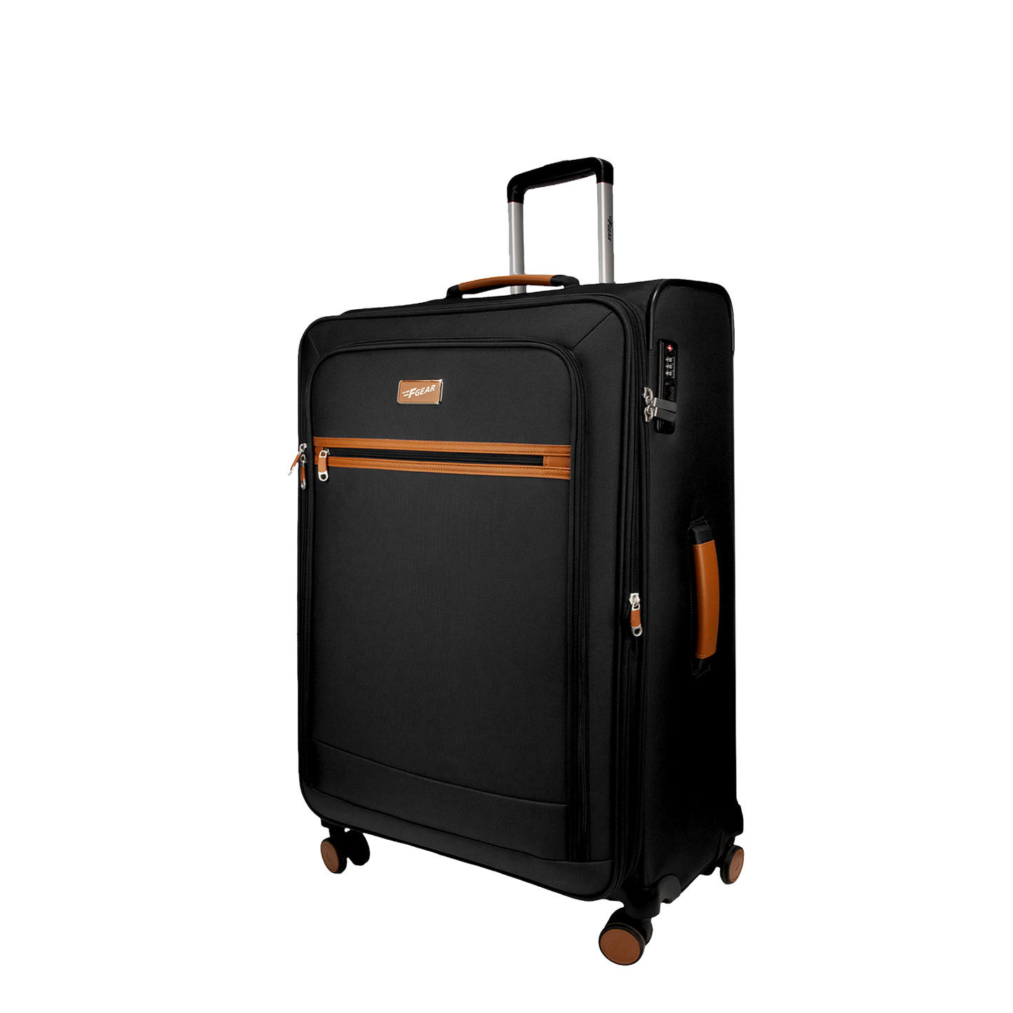 F Gear SoftAir Medium Black Check-in Suitcase