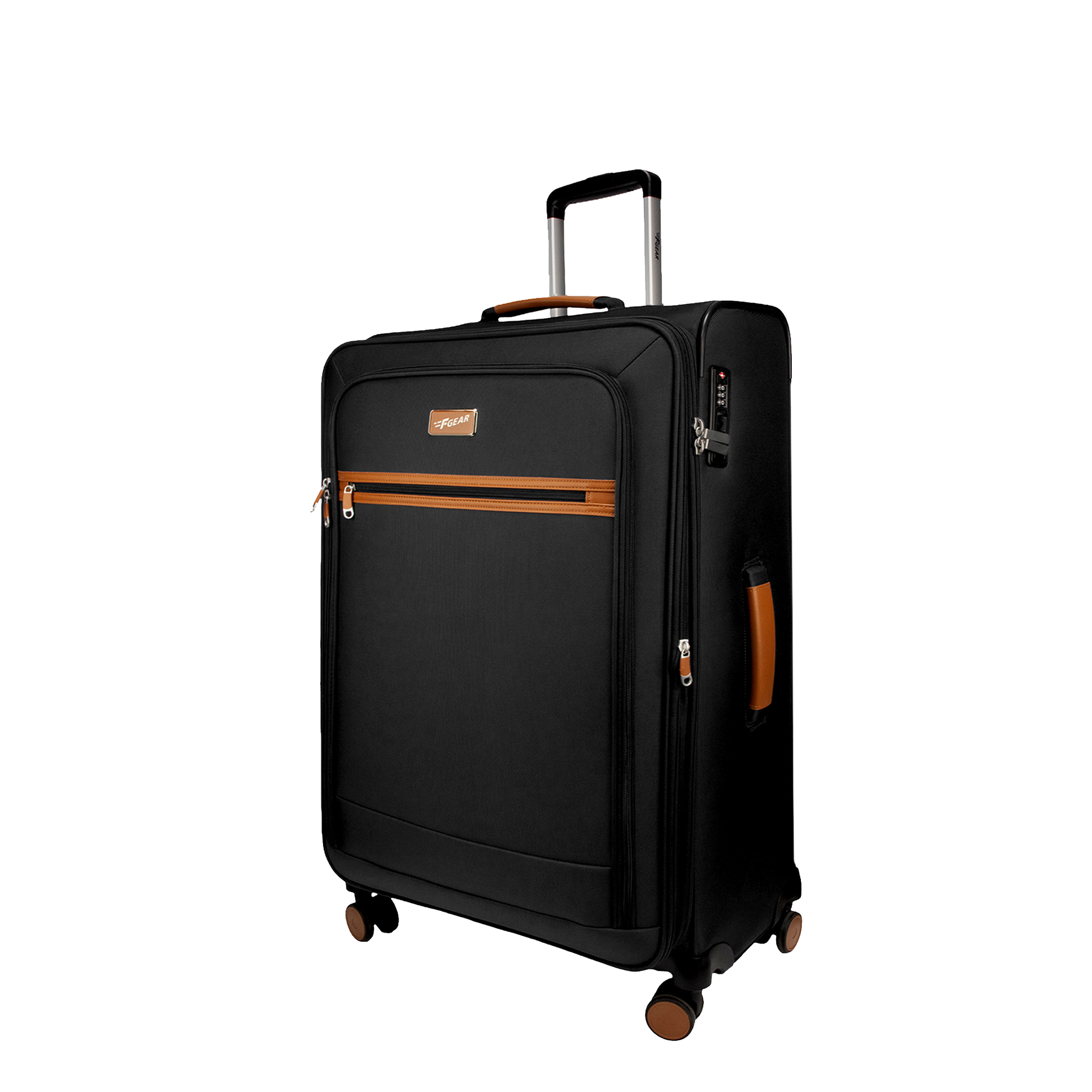 F Gear SoftAir Medium Black Check-in Suitcase