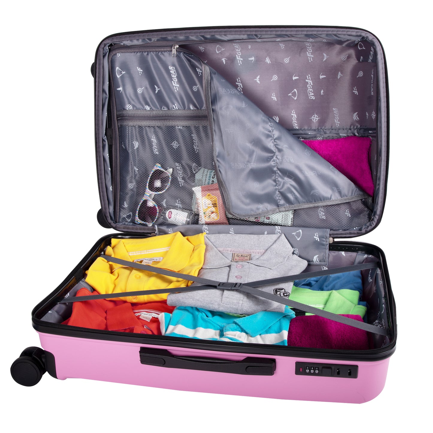 Goliath 24" Pink Expandable Medium Check-in Suitcase