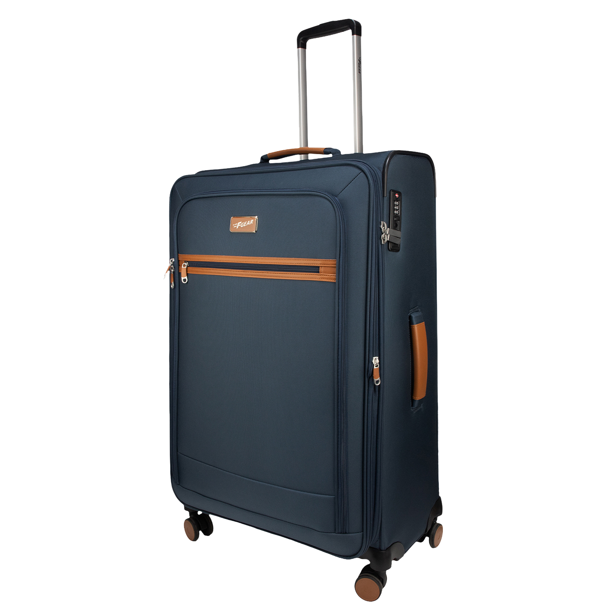 F Gear SoftAir Large Navy Check-in Suitcase