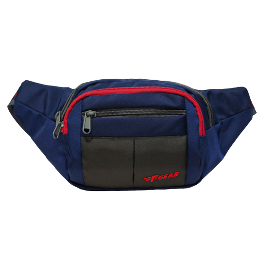Lattitude Navy Red Sports Waist Pouch