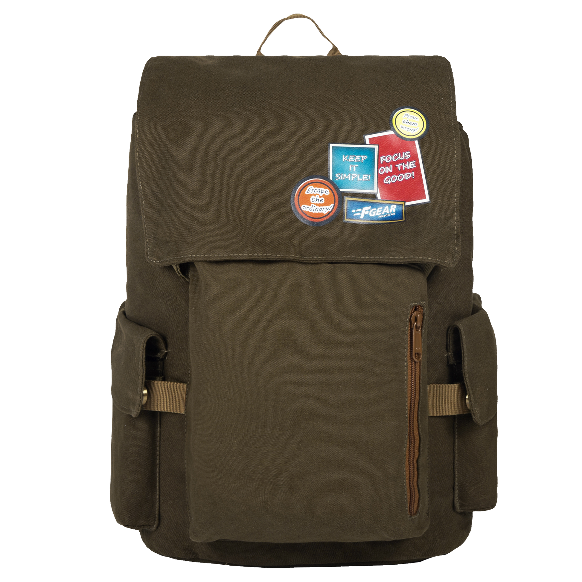 Milestone 20L Olive Canvas Laptop Backpack – F