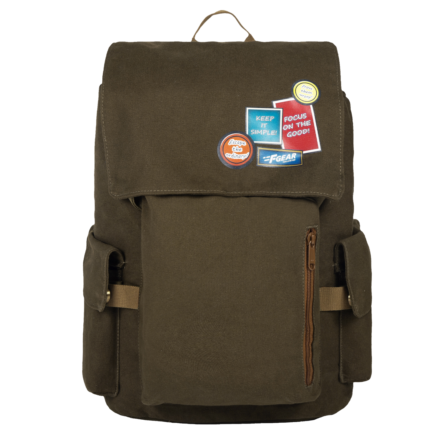 Milestone 20L Olive Canvas Laptop Backpack