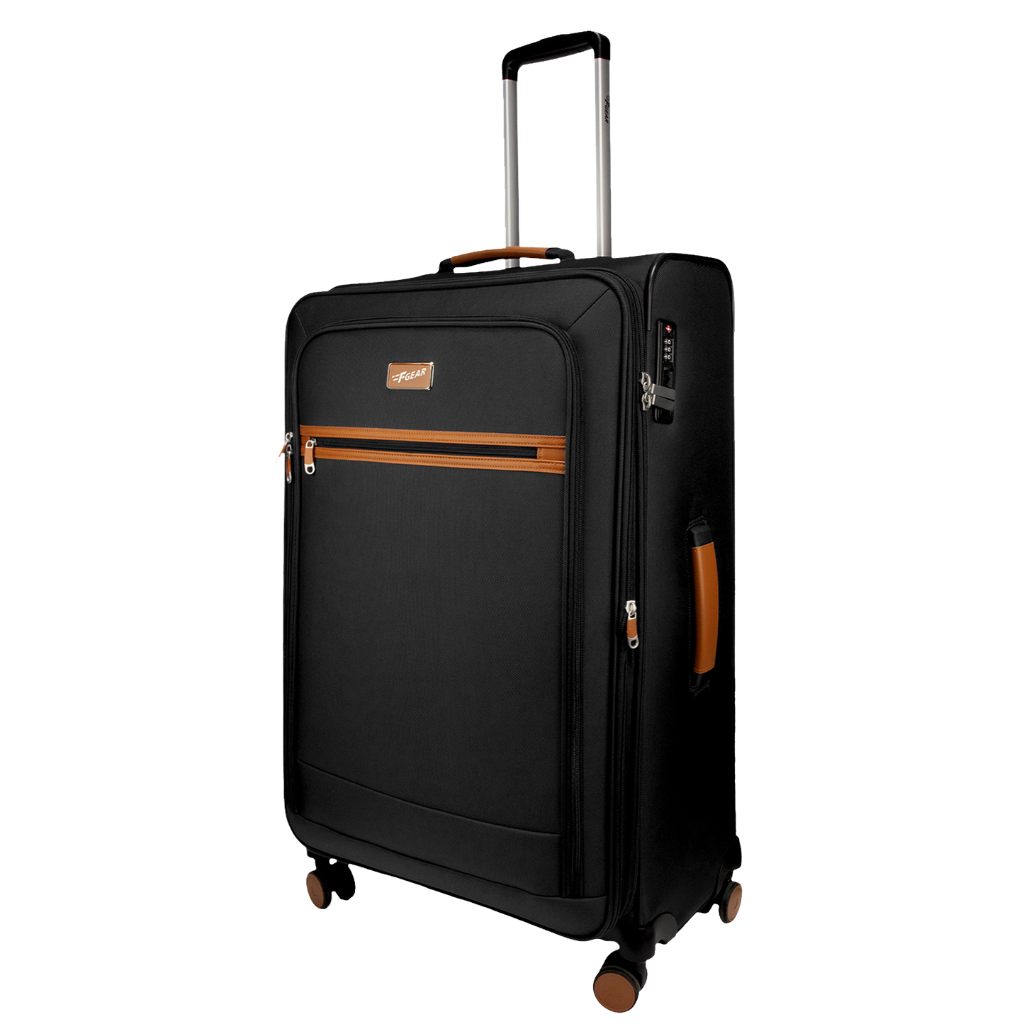 SoftAir Large Black Check-in Suitcase