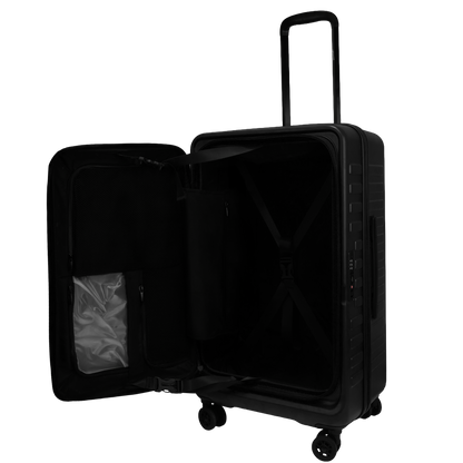 Windsor Black 68 cms Medium Front Opening Trunk-Style Check-in Strolley with Expander