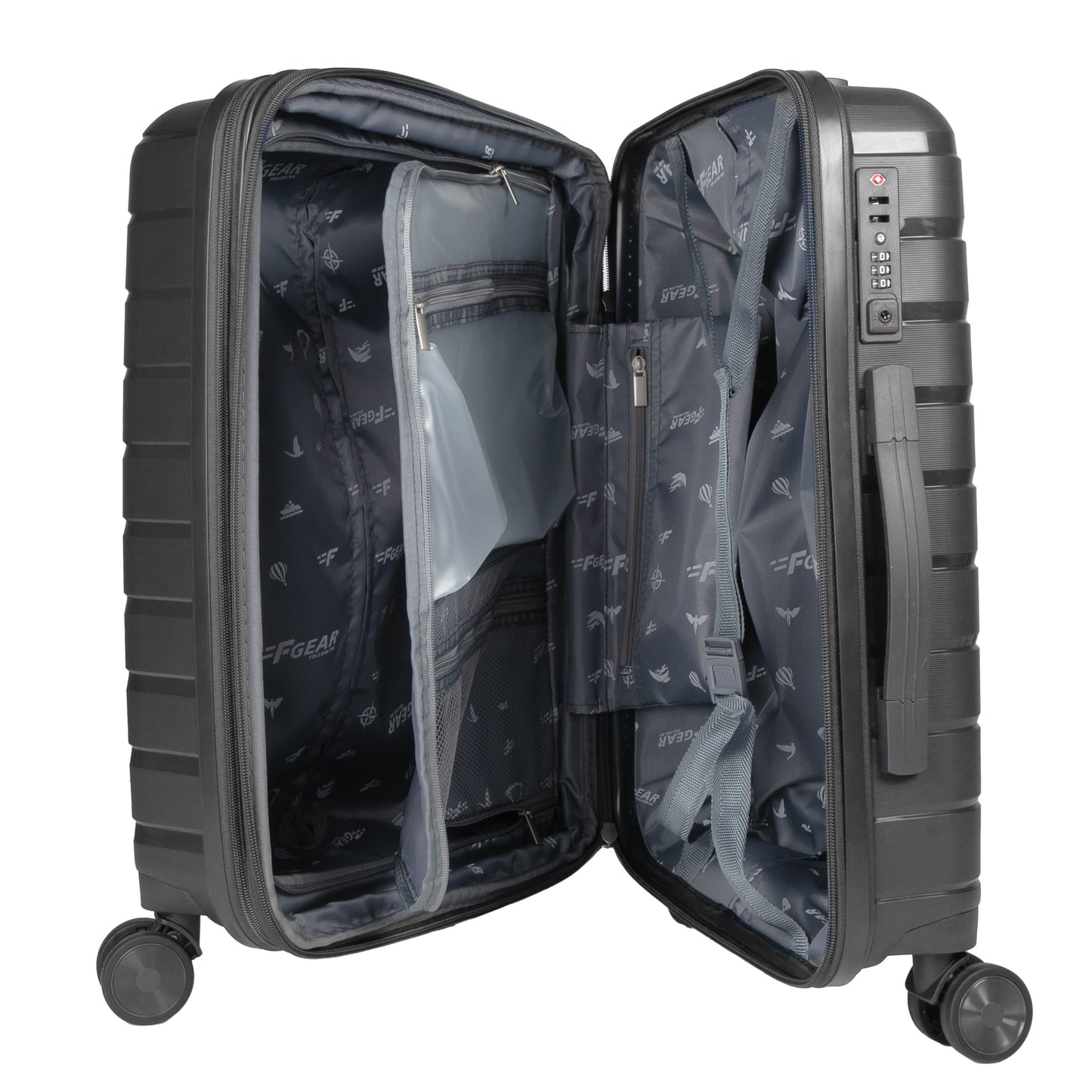 Bastion 20" Dark Grey Expandable Small Carry - On Luggage Suitcase