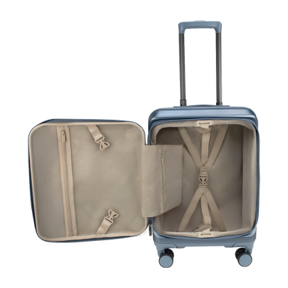 Valencia Small Pearl Blue 54 cms Front-Opening Cabin Strolley