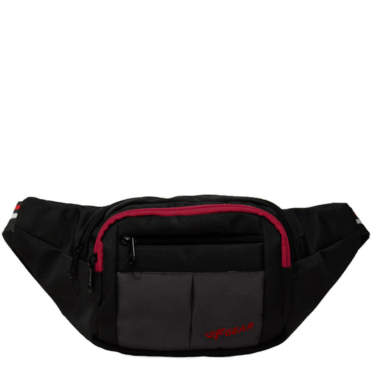 Lattitude Black Red Waist Pouch