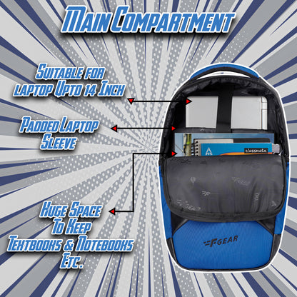 Dude 14L Blue Laptop Backpack