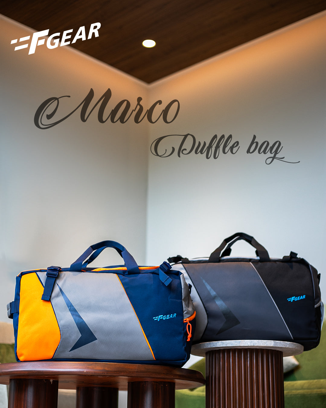 Marco 40L Navy Grey Orange Duffle