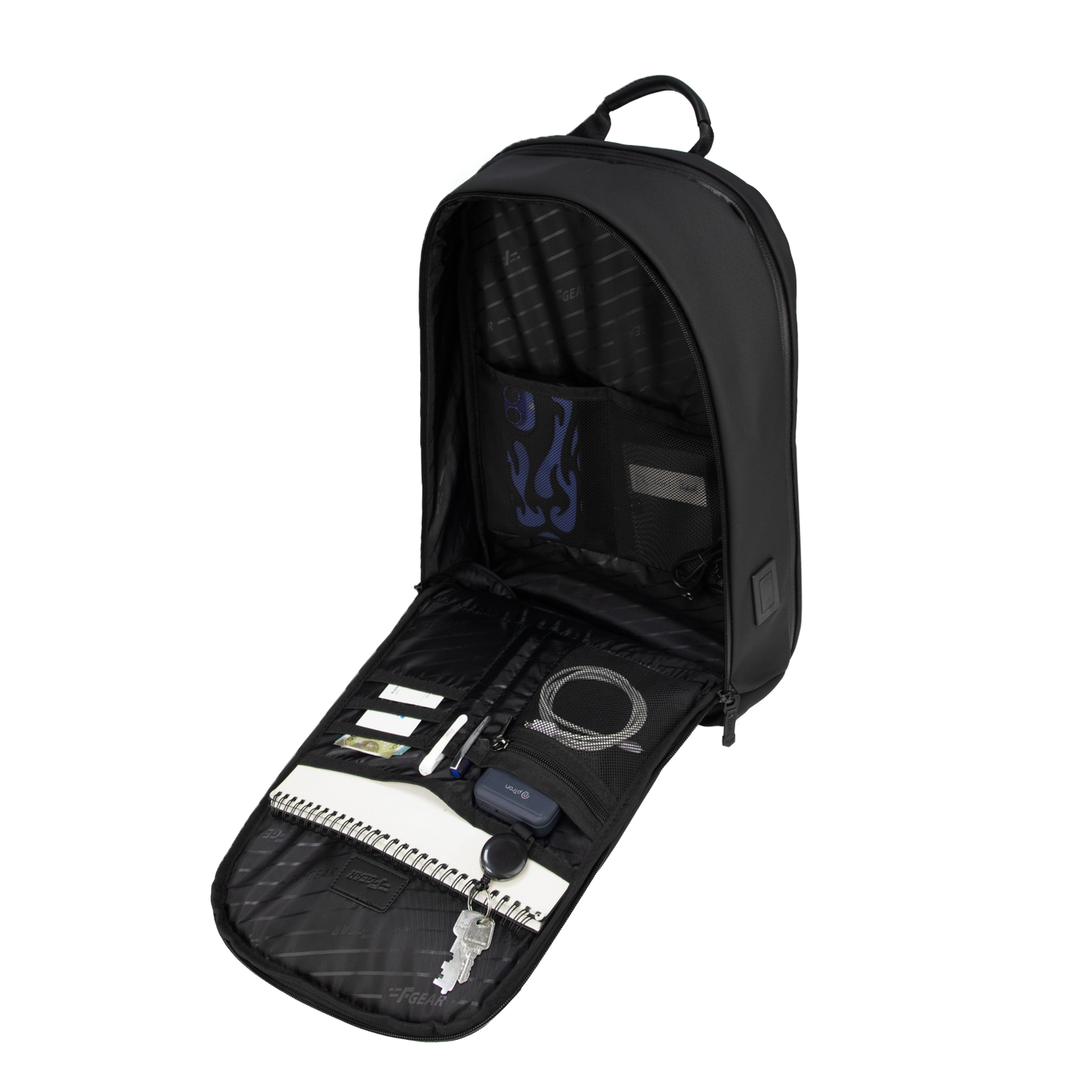 Capri 20L Black Laptop Backpack