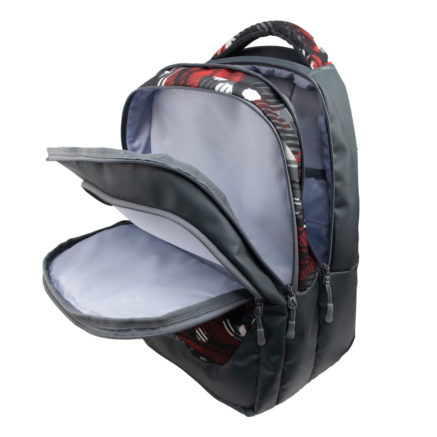 Panya 21L Grey Geometric Black Red Backpack