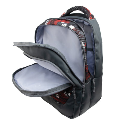 Panya 21L Grey Geometric Black Red Backpack