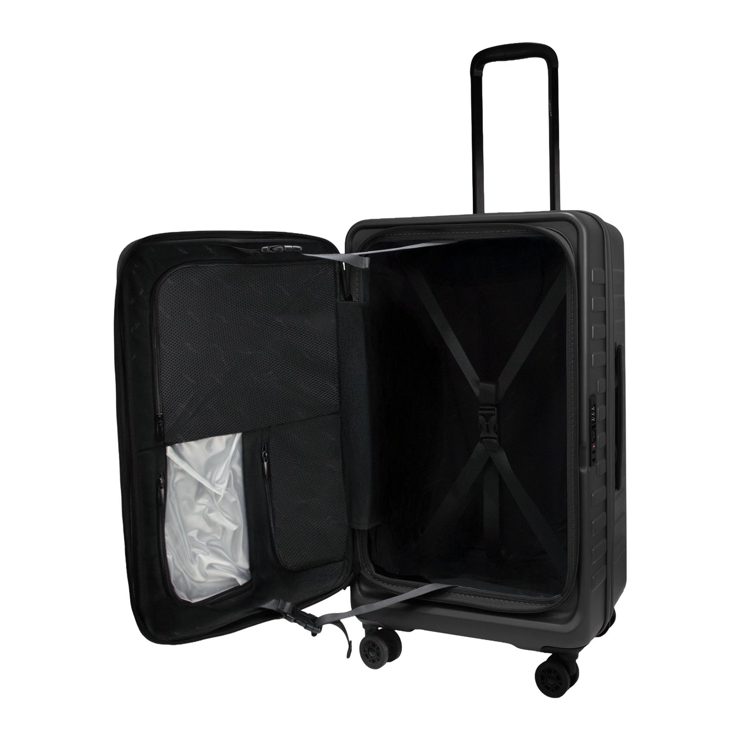 Windsor Steel Grey 56 cms Small Front Opening Trunk-Style Cabin Strolley with Laptop Sleeve & Expander