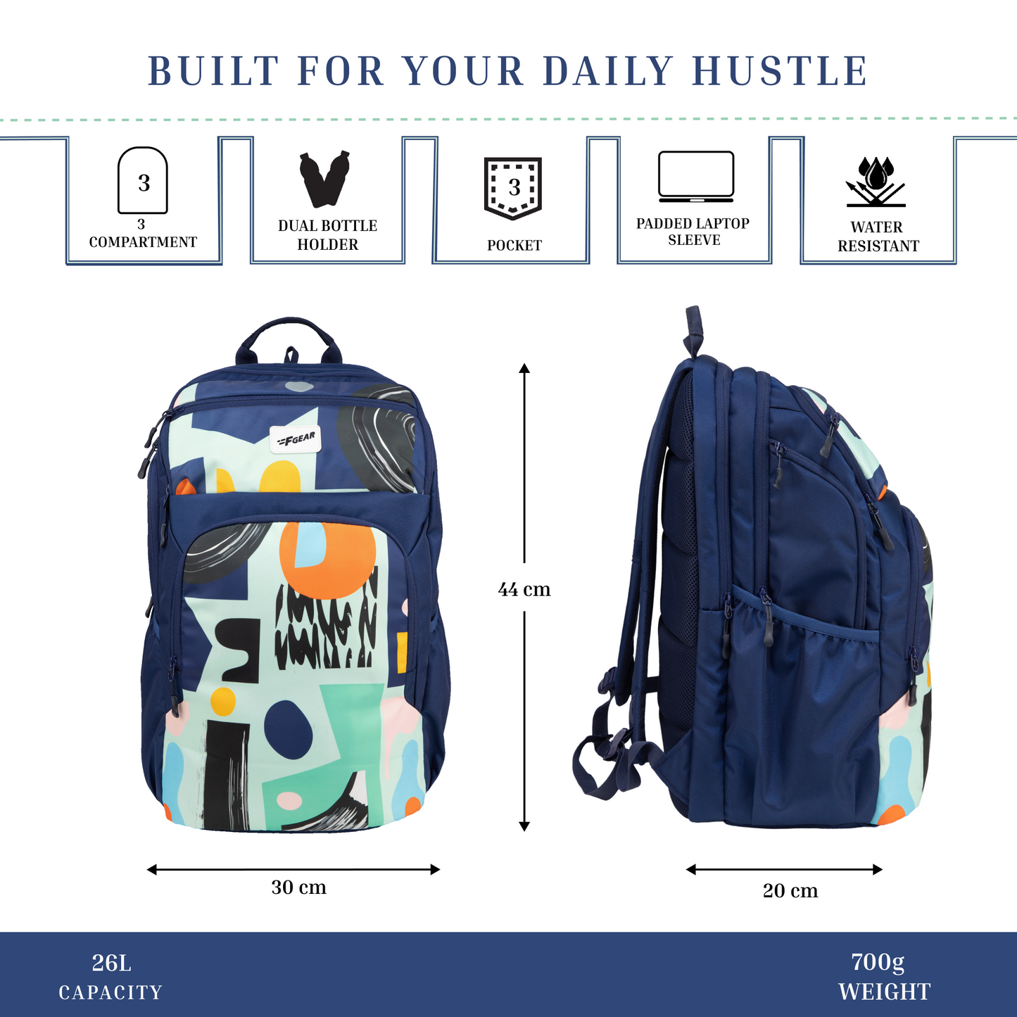 Akira Navy 26L Backpack