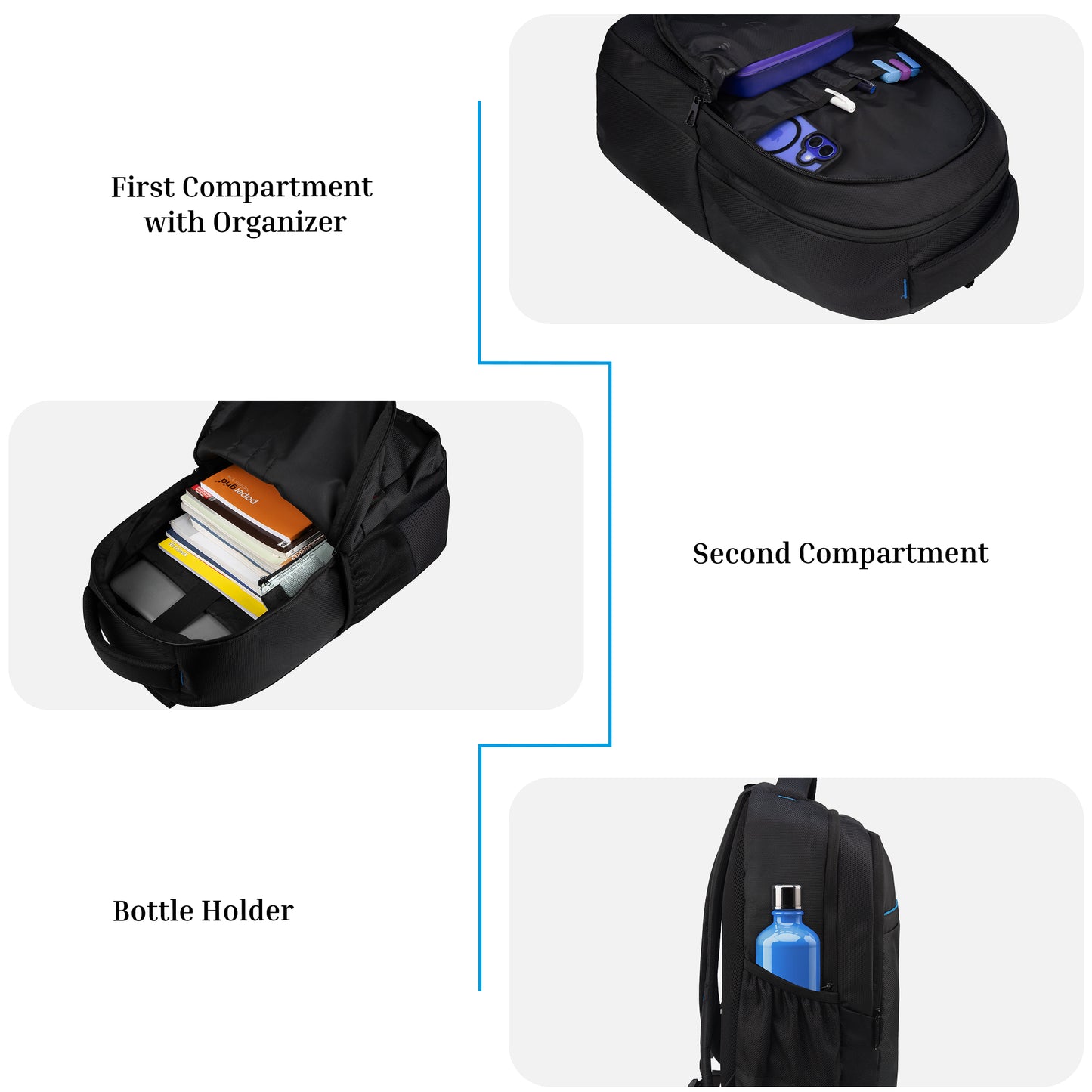 Titan 32L Black Laptop Backpack