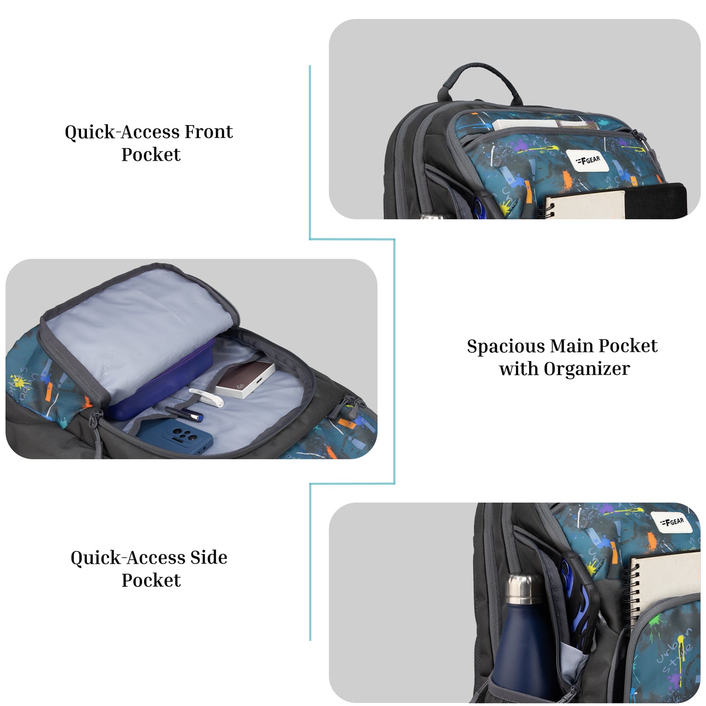 Akira Grey 26L Backpack