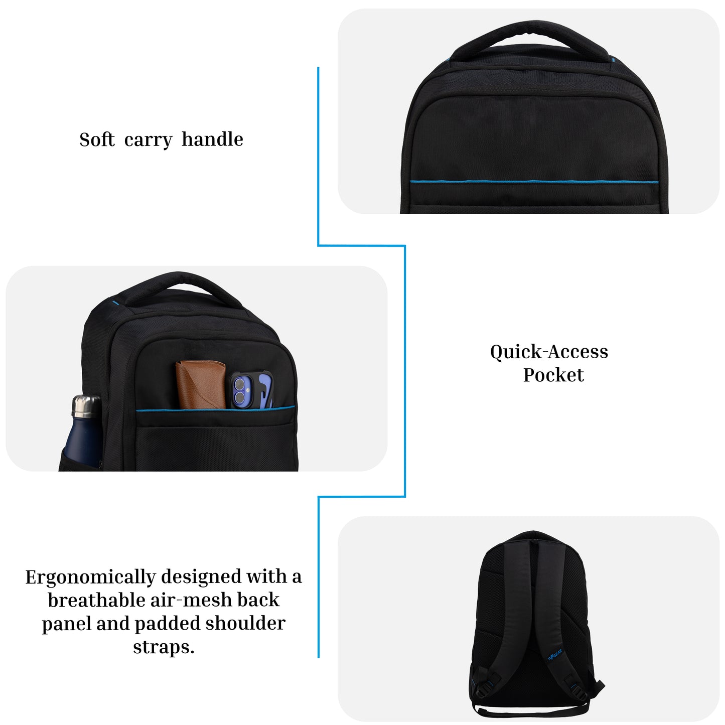 Titan 32L Black Laptop Backpack