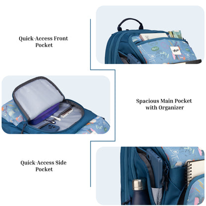 Akira Aqua Blue 26L Backpack