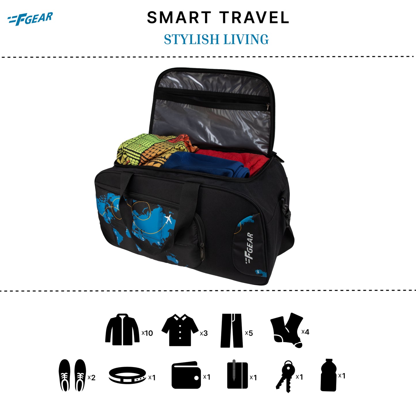 Enduro Map 32L Black Travel Duffle bag