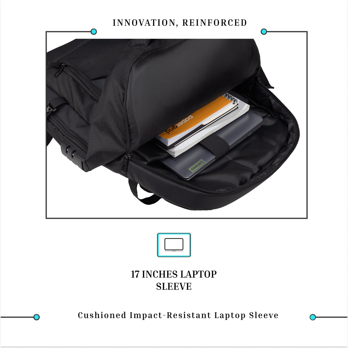 Vetra 40L Black Cabin size Laptop Backpack