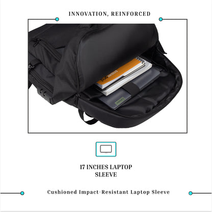 Vetra 40L Black Cabin size Laptop Backpack