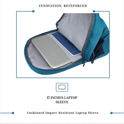 Tobari Aqua Blue 38L School Backpack