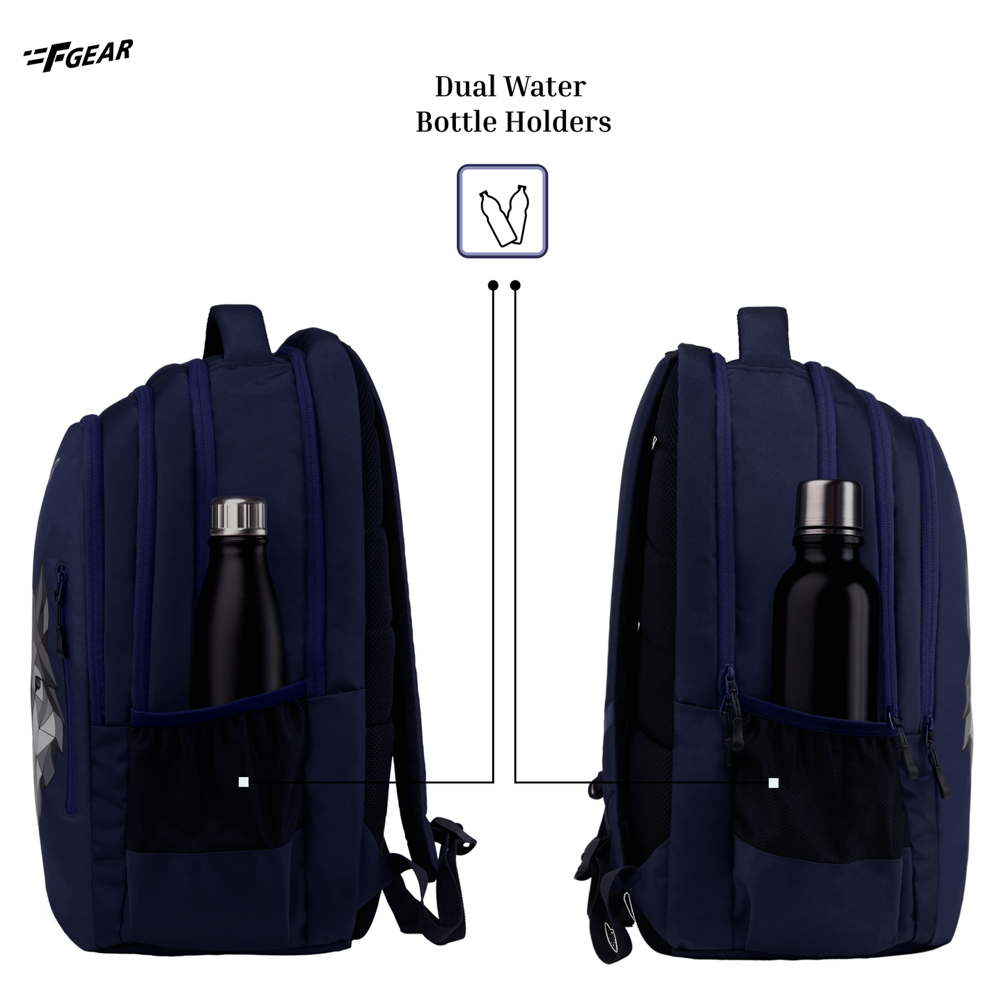 Tobari Navy 38L School Backpack
