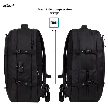Vetra 40L Black Cabin size Laptop Backpack