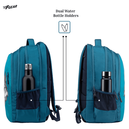 Tobari Aqua Blue 38L School Backpack