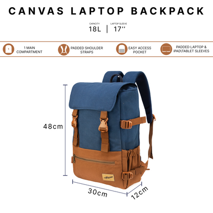Canyon 18L Navy Chestnut Laptop Backpack