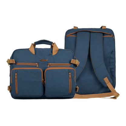 Dyad 21L Navy Canvas 2in1 Messenger Bag cum Backpack