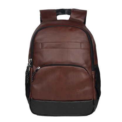 Luxur 25L Brown Anti-theft Laptop Backpack with raincover