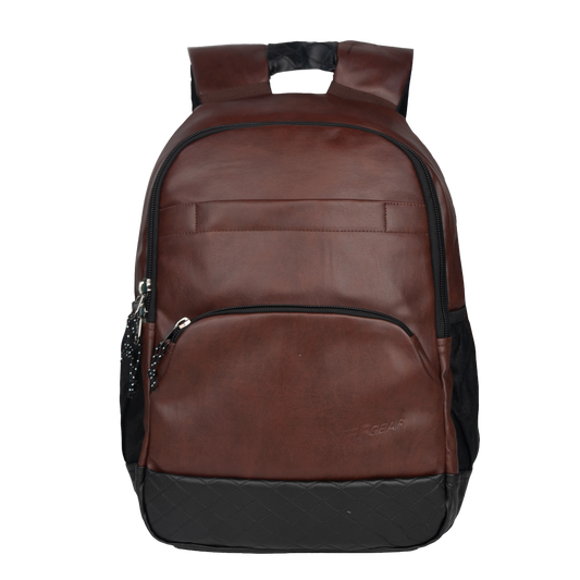 Luxur 25L Brown Anti-theft Laptop Backpack with raincover