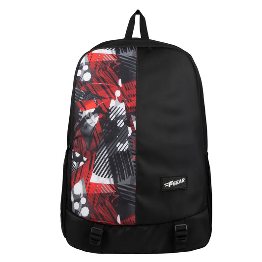 Touville 25L Geometric Black Red Backpack