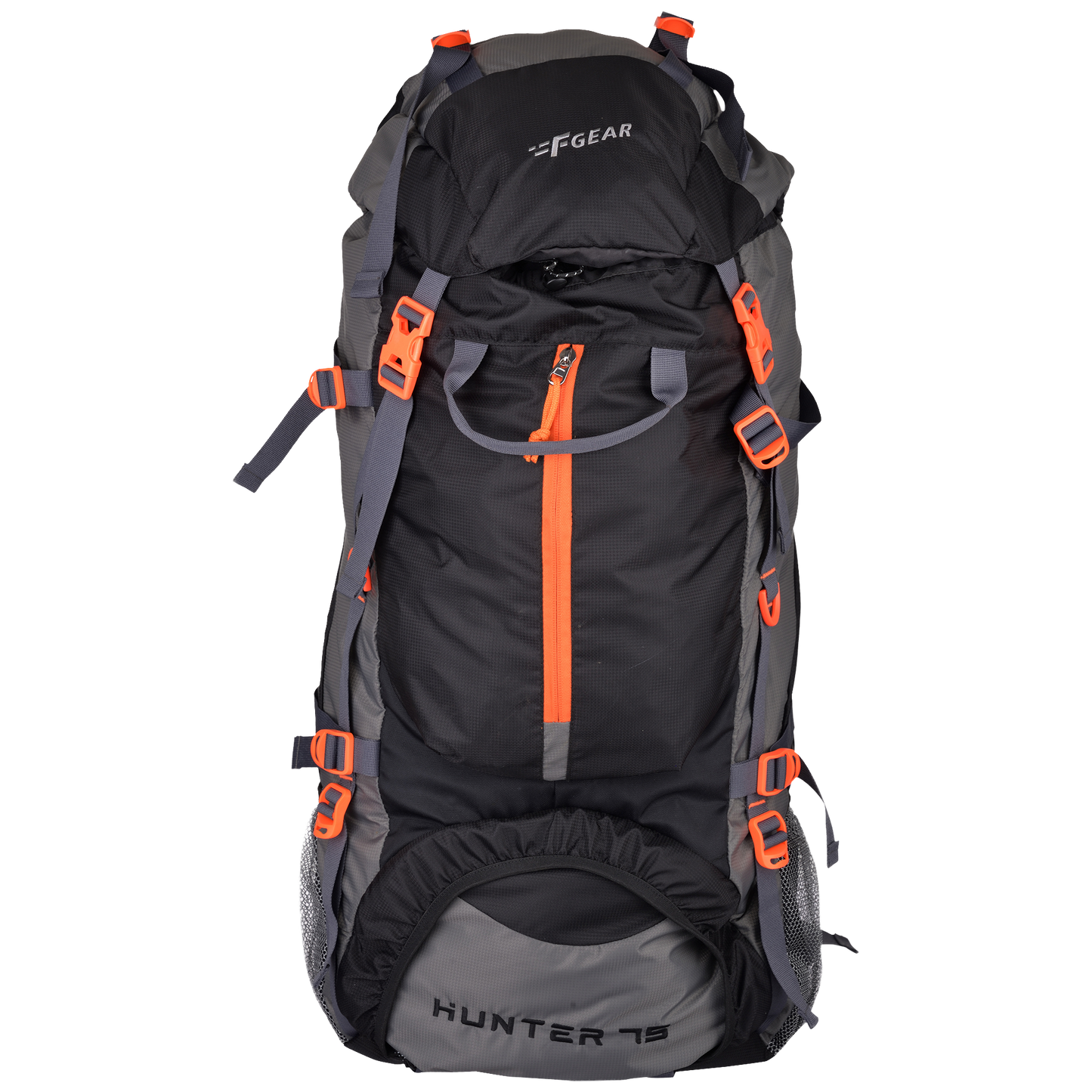 Hunter 75L Black Grey Diamond Rucksack with Raincover