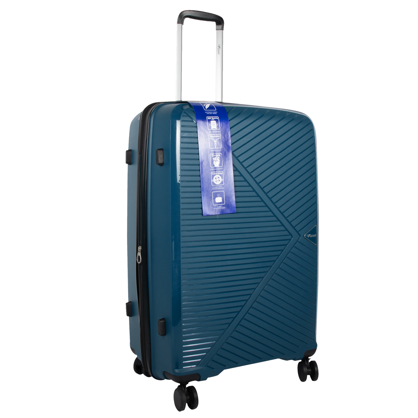 Goliath 28" Peacock Blue Expandable Large Check-in Suitcase