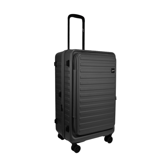 Windsor Steel Grey 68 cms Medium Front Opening Trunk-Style Check-in Strolley with Expander