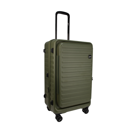 Windsor Army Green 68 cms Medium Front Opening Trunk-Style Check-in Strolley with Expander