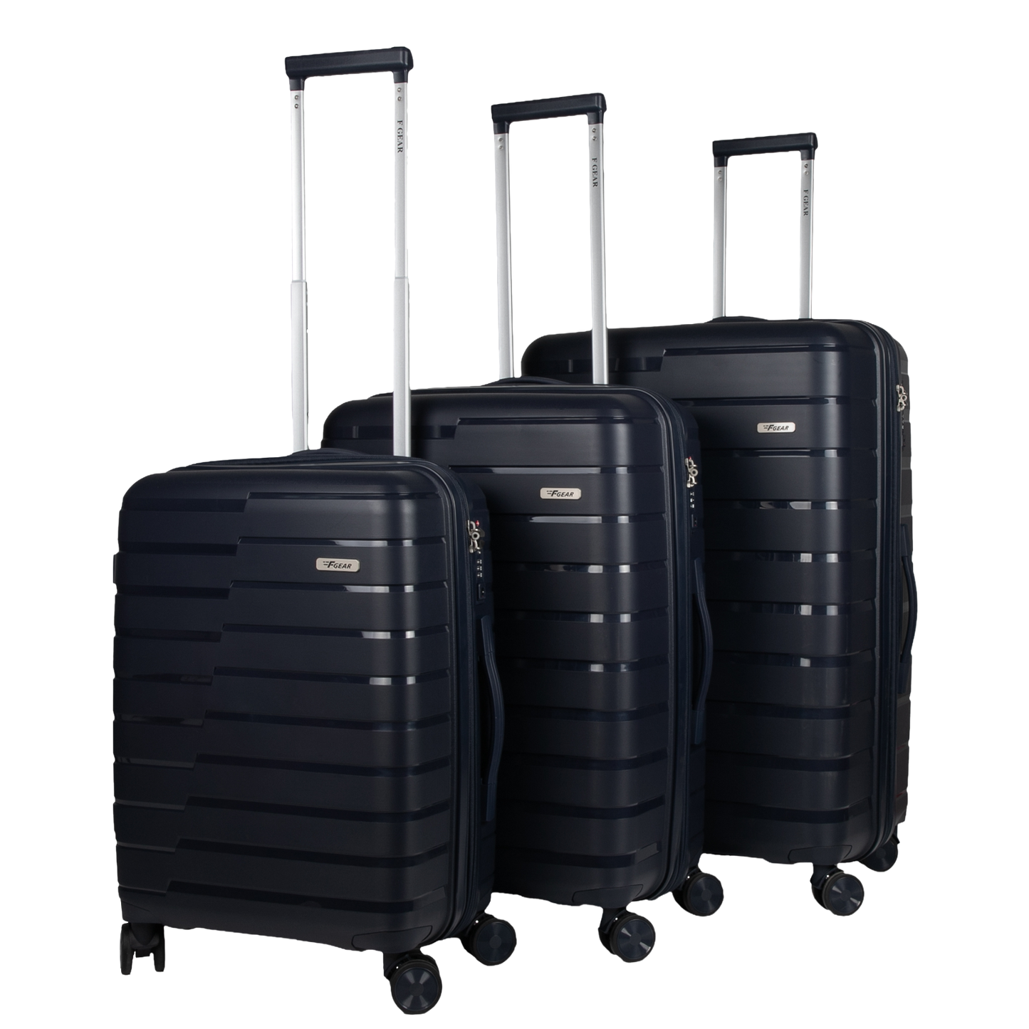 Bastion Navy Blue  Suitcase Set of 3