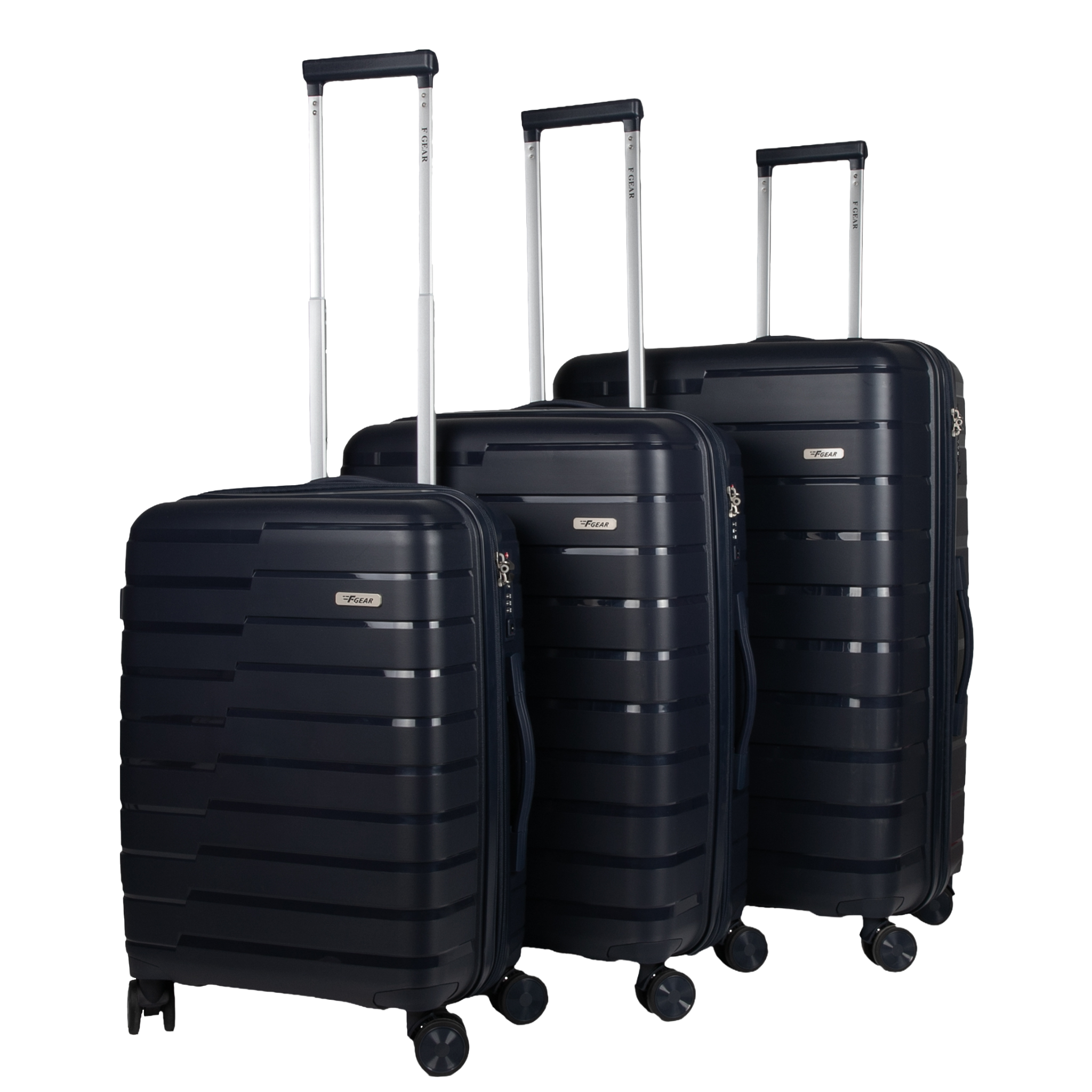 Bastion Navy Blue  Suitcase Set of 3