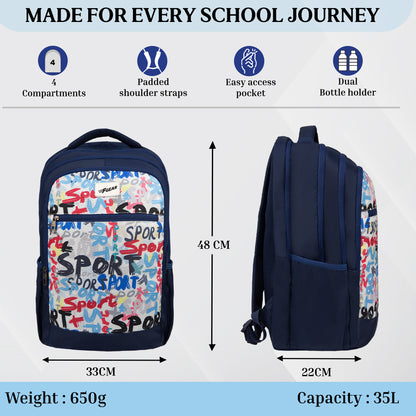 Arashi Navy 35L Backpack