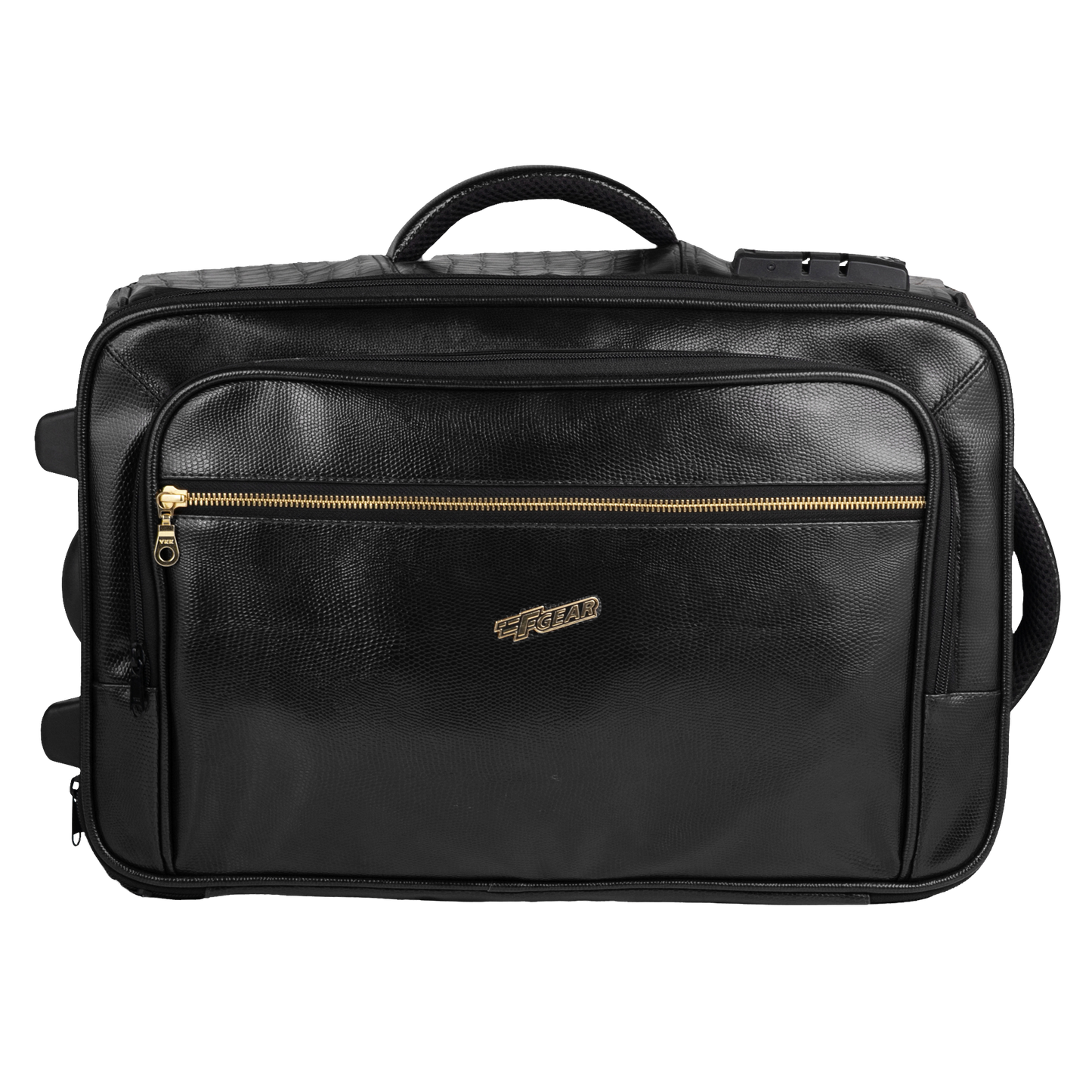 Stargaze 23L Black Vegan Leather Overnighter Pilot Laptop strolley