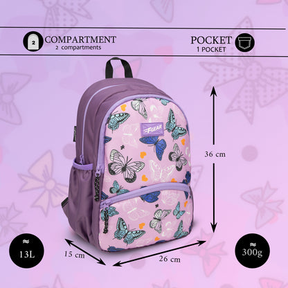 Brio 13L Purple Butterfly Kids Backpack