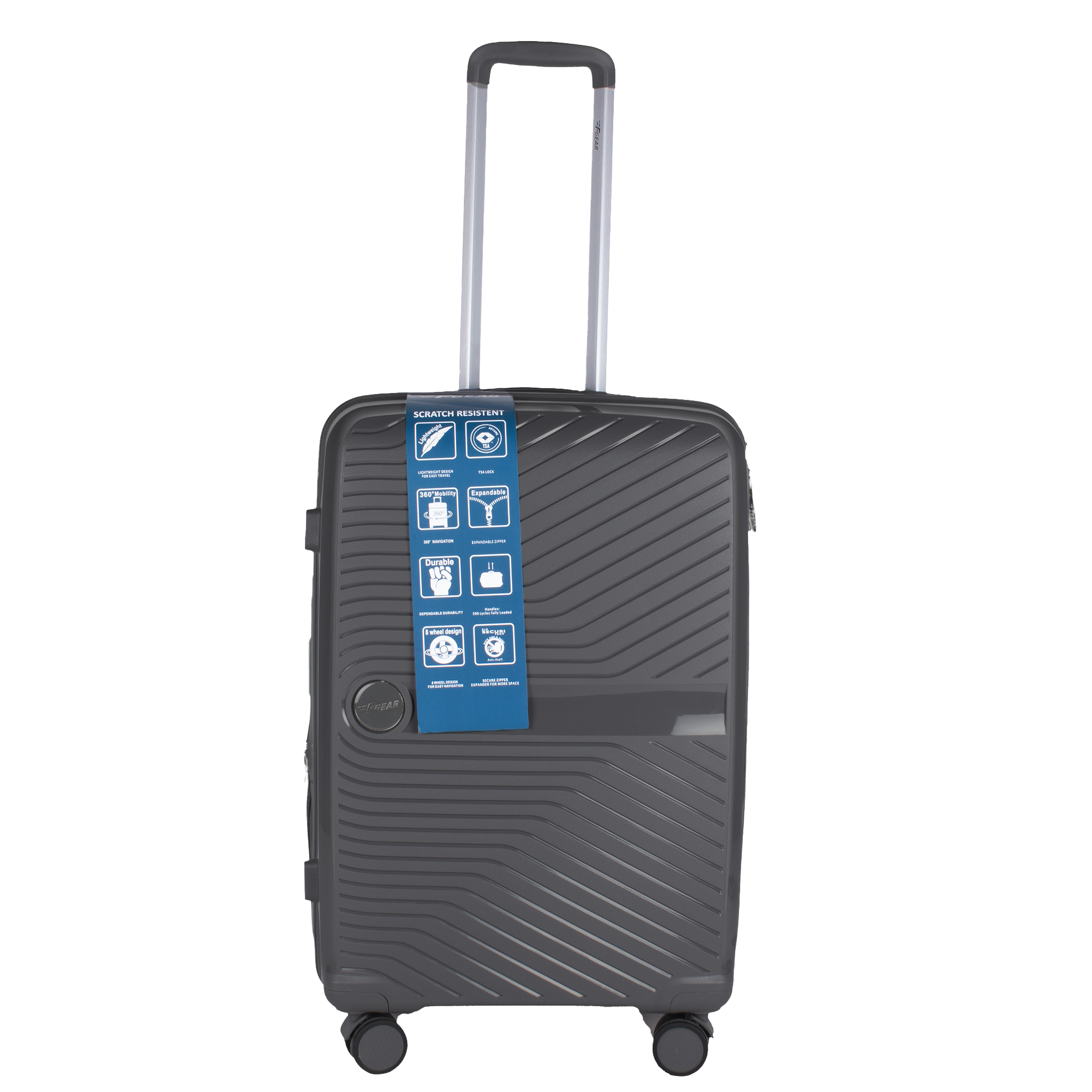 Sentinel 28" Dark Grey Expandable Large Check-in Suitcase