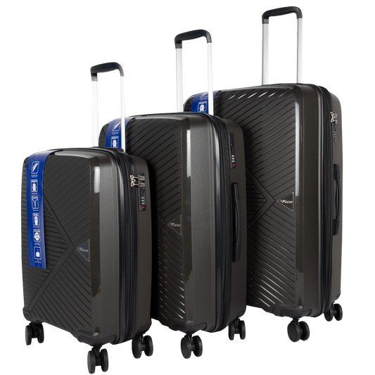 Goliath Dark Grey Expandable Cabin Suitcase Set of 3