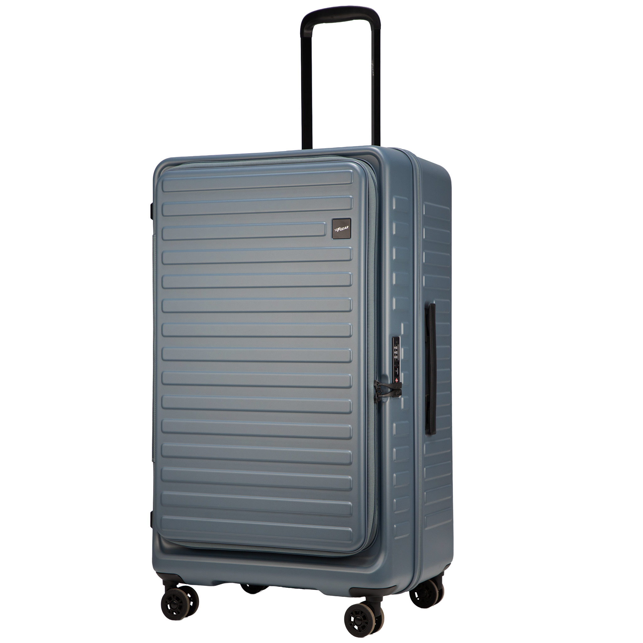 Windsor Stone Blue 76 cms Large Front Opening Trunk-Style Check-in Strolley with Expander