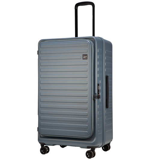 Windsor Stone Blue 76 cms Large Front Opening Trunk-Style Check-in Strolley with Expander